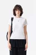 LABEL DETAIL SLIM FIT TOP IN IVORY image 13