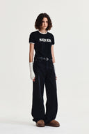 STUD LOGO RINGER TOP IN BLACK image 9