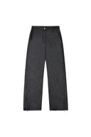 BACK TUCK DETAIL DENIM LIKE PANTS IN BLACK image 1