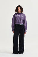 WASHED LAYERED CROP HOODY IN LIGHT BLUE image 19