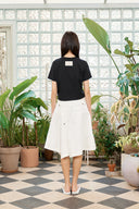 LOGO THREAD POINT CROP TOP IN BLACK image 7