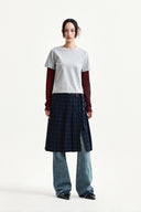 GRAFFITI LOGO STRIPE LAYERED TOP IN GRAY image 9