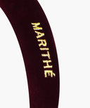 REGULAR LOGO VELVET HAIR BAND IN BURGUNDY image 10