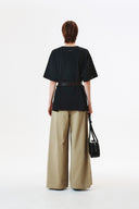 LOGO EMBROIDERY OVERSIZE TOP IN BLACK image 8