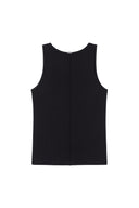 SMALL LOGO PINTUCK SLEEVELESS TOP FOR MEN IN BLACK image 7