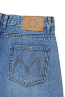 STITCH POINT DENIM SHORTS IN BLUE image 17