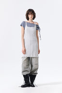 OPEN BACK RIBBED KNIT DRESS IN LIGHT GRAY image 10