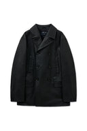 FAUX LEATHER DOUBLE JACKET FOR MEN IN BLACK image 10