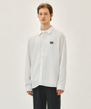 CLASSIC LOGO LINEN SHIRT IN WHITE image 19