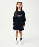 ENFANT W CIRCLE LOGO SWEAT SKIRT IN NAVY image 1