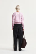 LAYERED TEXTURE KNIT CARDIGAN IN LILAC image 17