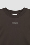 LOGO EMBROIDERY OVERSIZE TOP IN BROWN image 4