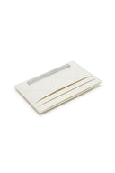 PUFF QUILT CARD WALLET IN IVORY image 3