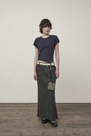 TWIST POINT SLIM TOP IN DARK NAVY image 18