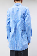 BUSTIER LAYERED CRINKLE SHIRT IN WHITE image 11