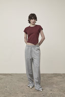 TWIST POINT SLIM TOP IN BURGUNDY image 9