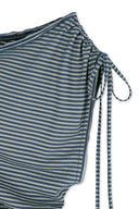 DRAPED ASYMMETRIC SLEEVELESS TOP IN SMOKE BLUE image 3