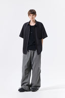 STRAP BELTED PANTS FOR MEN IN CHARCOAL GREY image 9