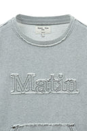 RAW CUT APPLIQUE SWEATSHIRT IN GRAY image 16