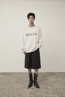 COLOR TRIM LINE LOGO PULLOVER IN IVORY image 6
