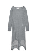 MOHAIR LAYERED KNIT PULLOVER IN LIGHT GRAY image 3
