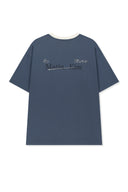 TONAL RIB BACK LOGO TOP FOR MEN IN SMOKE BLUE image 2