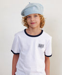 KIDS CLASSIC LOGO RINGER TEE IN WHITE image 1