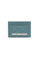 PUFF QUILT CARD WALLET IN BLUE image 1