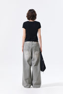 MATIN KIM ARCH LOGO CROP TOP IN BLACK image 17