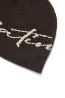 MATIN LOGO SCRIPT BEANIE IN BROWN image 9
