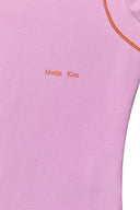 STITCH POINT SMALL LOGO TOP IN PINK image 16