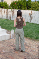 STRING NYLON CARGO PANTS IN KHAKI image 20