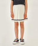 KIDS W MARINE PLEATED SKIRT IN IVORY image 12