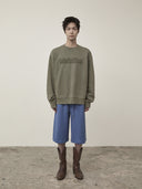 BACK POCKET GLITTER BERMUDA SWEATPANTS FOR MEN IN BLUE image 15