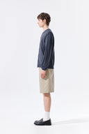 BACK LOGO SHEER CARDIGAN FOR MEN IN CHARCOAL GREY image 7