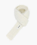 REGULAR LOGO SLIM MUFFLER IN IVORY image 5