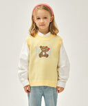 KIDS BEAR CLASSIC LOGO KNIT VEST IN YELLOW image 10
