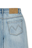 PANEL SEMI WIDE DENIM PANTS IN LIGHT BLUE image 14