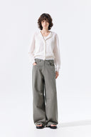 BACK LOGO SHEER CARDIGAN FOR WOMEN IN WHITE image 20