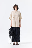 PATCH POCKET SHIRRING NYLON SKIRT IN BLACK image 17