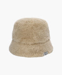 CLASSIC LOGO FUR BUCKET HAT IN BEIGE image 7