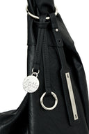 TWIST HANDLE SMALL HOBO BAG IN BLACK image 4