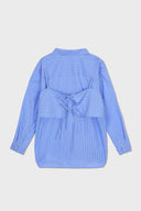 BUSTIER LAYERED CRINKLE SHIRT IN WHITE image 15