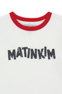 MATIN LOGO RINGER CROP TOP IN WHITE image 3
