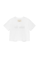 LOGO THREAD POINT CROP TOP IN WHITE image 2