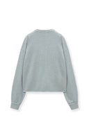 RAW CUT APPLIQUE SWEATSHIRT IN GRAY image 15