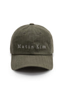 MATIN HERRINGBONE TYPO BALL CAP IN KHAKI image 1