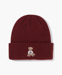 DOODLE BEAR BEANIE IN BURGUNDY image 7