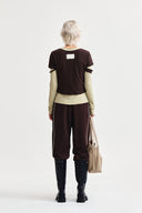 LAYERED POINT SLIM TOP IN BROWN image 7