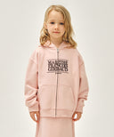 KIDS CLASSIC LOGO EMBROIDERY HOODIE ZIP-UP IN SALMON image 12
